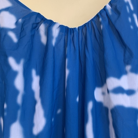 NIP Boho Tie Dye Print Cami V Neck Wide Leg Pocket Spaghetti Strap Jumpsuit S - Picture 6 of 13